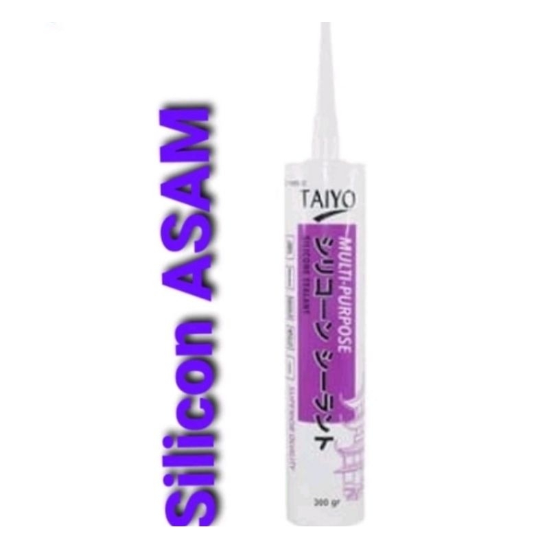 Taiyo Silicone Sealant black clear white Netral sealant Hitam, Bening, Putih