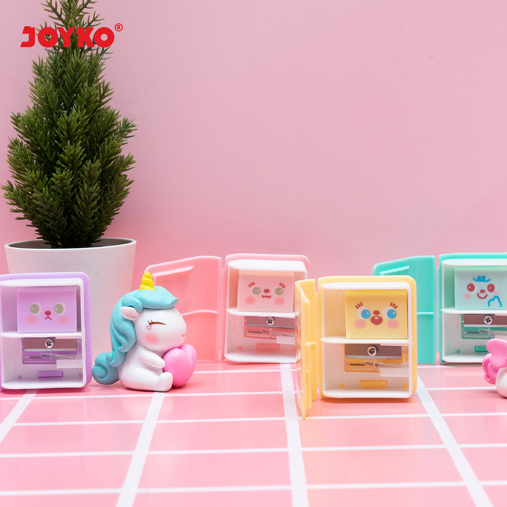 

Joyko ER-131 Sharpener Eraser 2 in 1 Notebook Penghapus dan Rautan Serutan Lucu Per Pcs