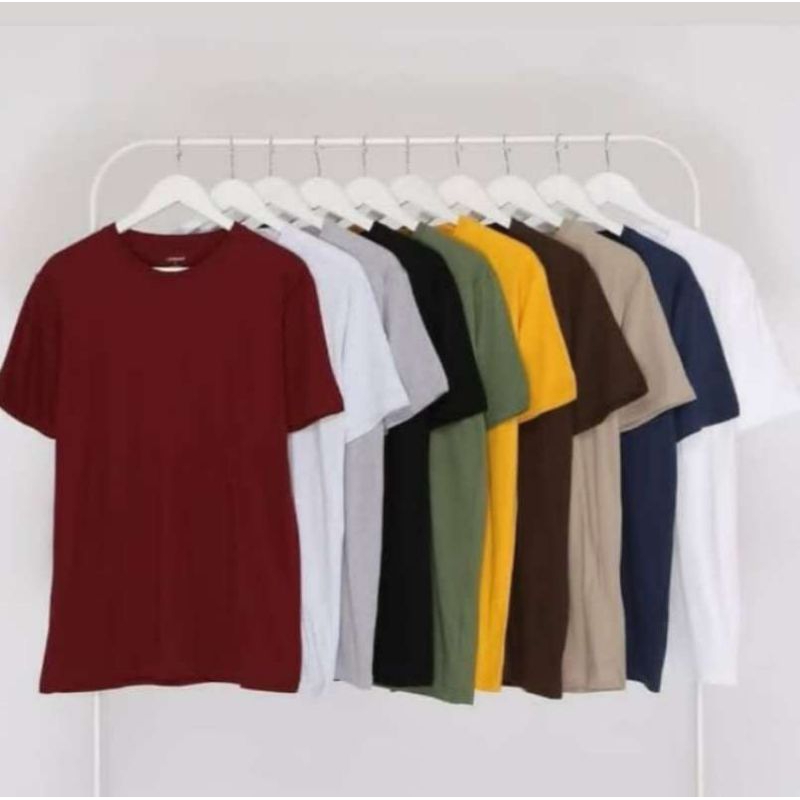 KAOS POLOS LENGAN PENDEK BAHAN KATUN COMBAD 30S / KAOS POLOS MURAH / KAOS KELAS / KAOS KOMUNITAS