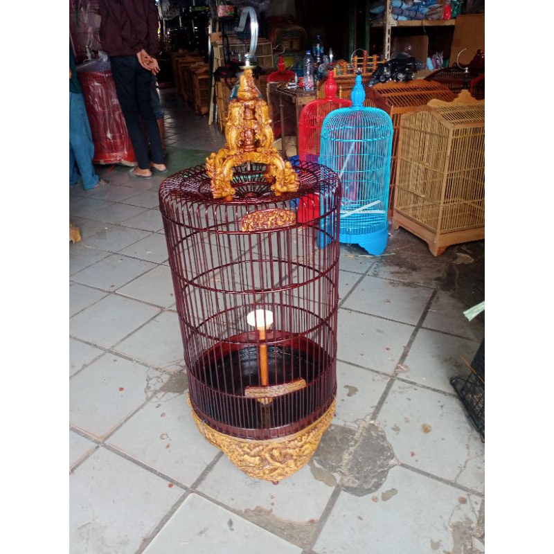 SANGKAR KANDANG BRANJANGAN UKIR FIBER.