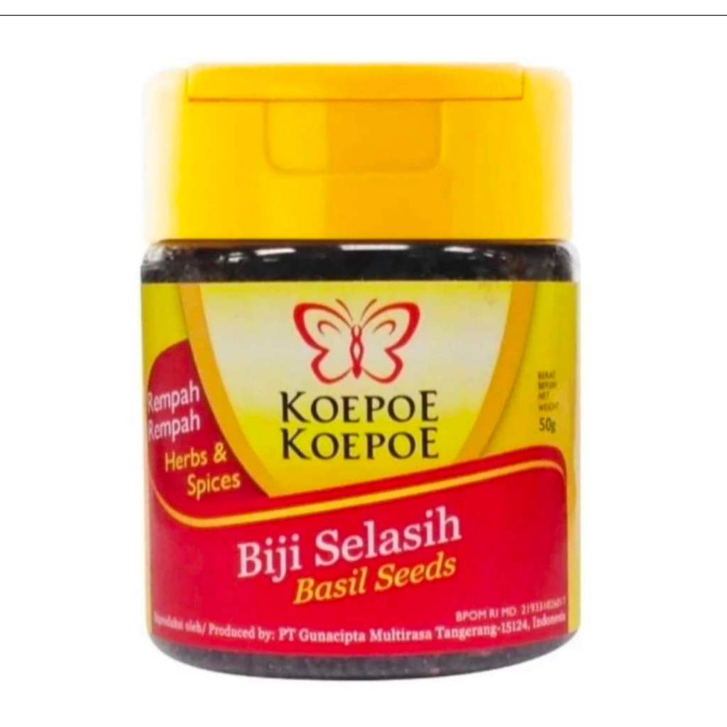 

Koepoe Koepoe Biji Selasih / Kupu Kupu / Basil Seeds | 50 gr