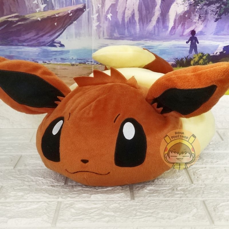 Boneka Pokemon Eevee Rebahan Jumbo