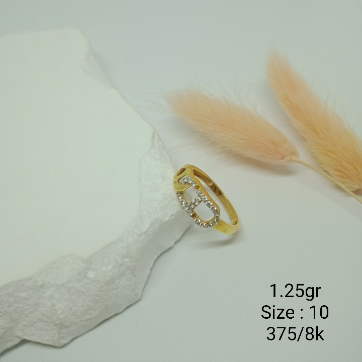 Cincin model C D mata ac 3102 - 1.25 kuning 375/8k