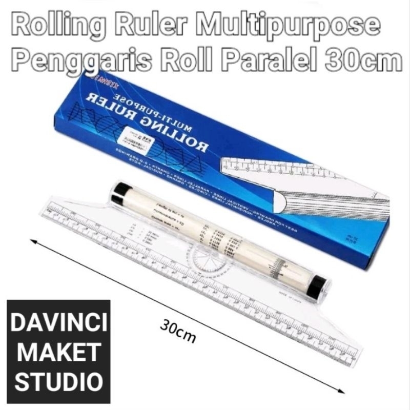

Rolling Ruler Multipurpose - Penggaris Roll Multifungsi Paralel Vertikal Horizontal Sudut 30cm