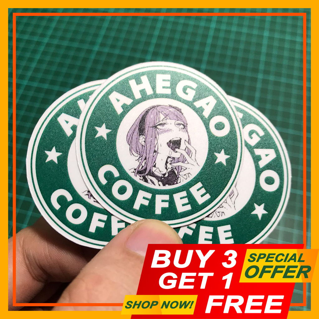

Premium Sticker Ahegao Coffee