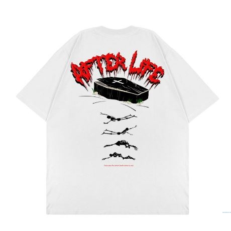 Kaos Distro Pria Wanita S-XXL JUMBO / Baju Oversize After Life T-shirt Lengan Pendek