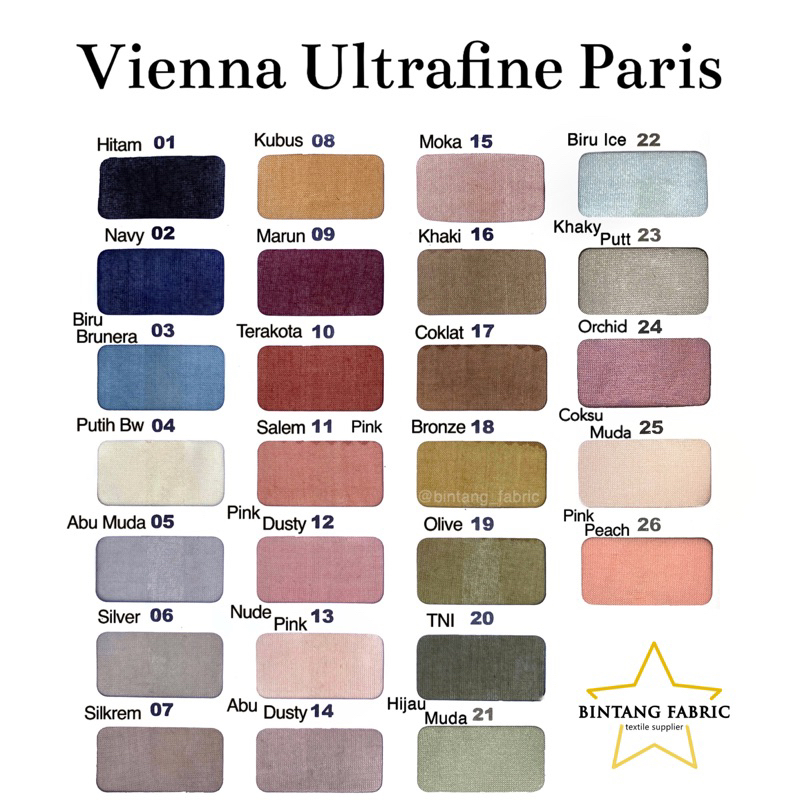 Bahan Kain Vienna Ultrafine Voal Paris Premium per 125 cm