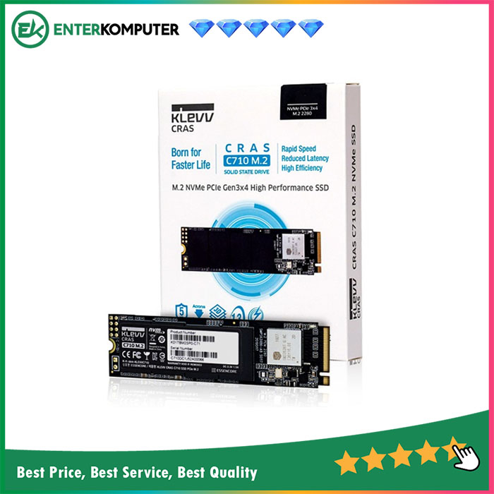 KLEVV SSD CRAS C710 1TB M.2 2280 NVMe PCle Gen3 x4 - K01TBM2SP0-C71 - R2100MB/s W1650MB/s