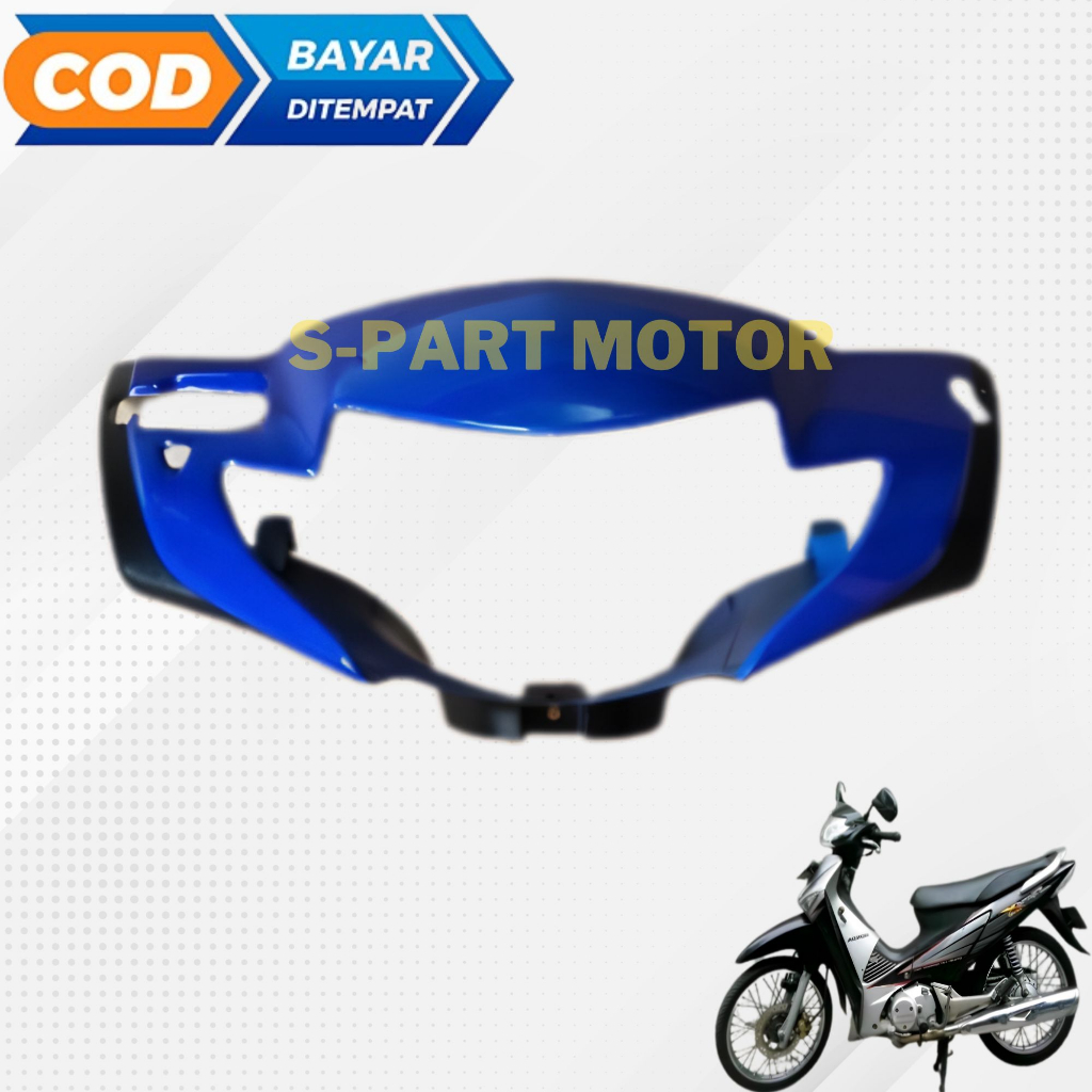 batok kepala lampu depan motor honda supra x 125 lama warna biru