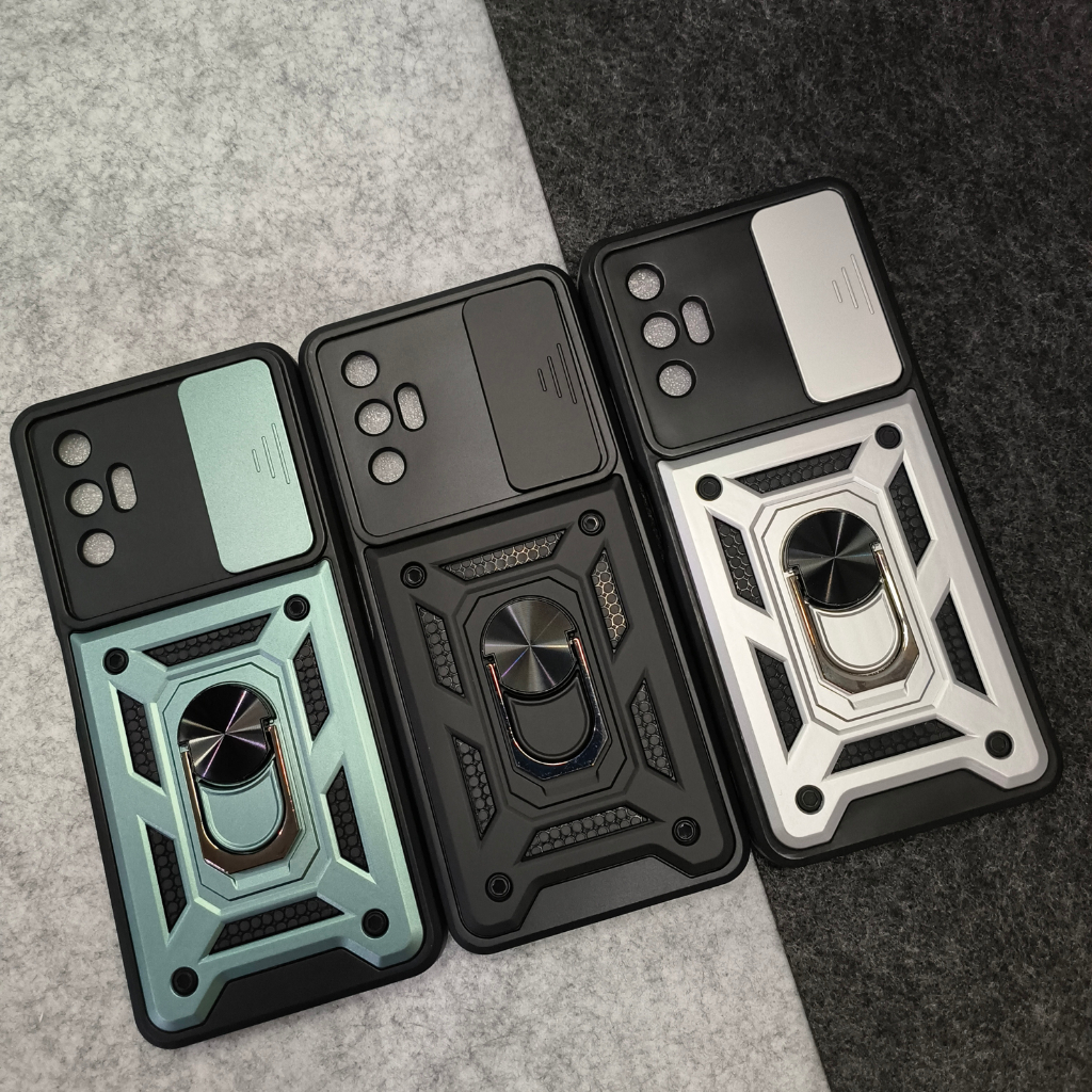 Tecno Pova 3 - SGFlip Army Flip Lens Ring Armor Case Shockproof