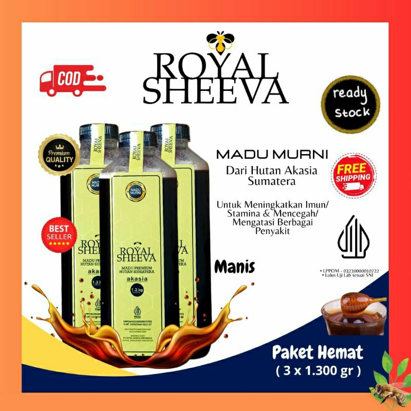 

madu murni royal sheeva madu hutan paket hemat halal lulus uji lab