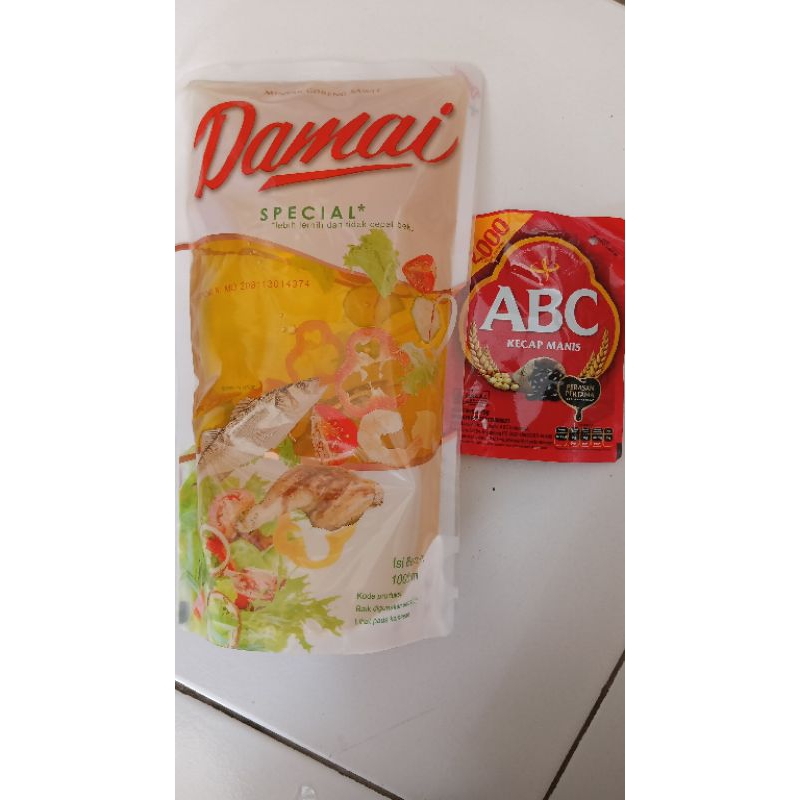 

Minyak Goreng Damai 1L + gratis kecap 75g