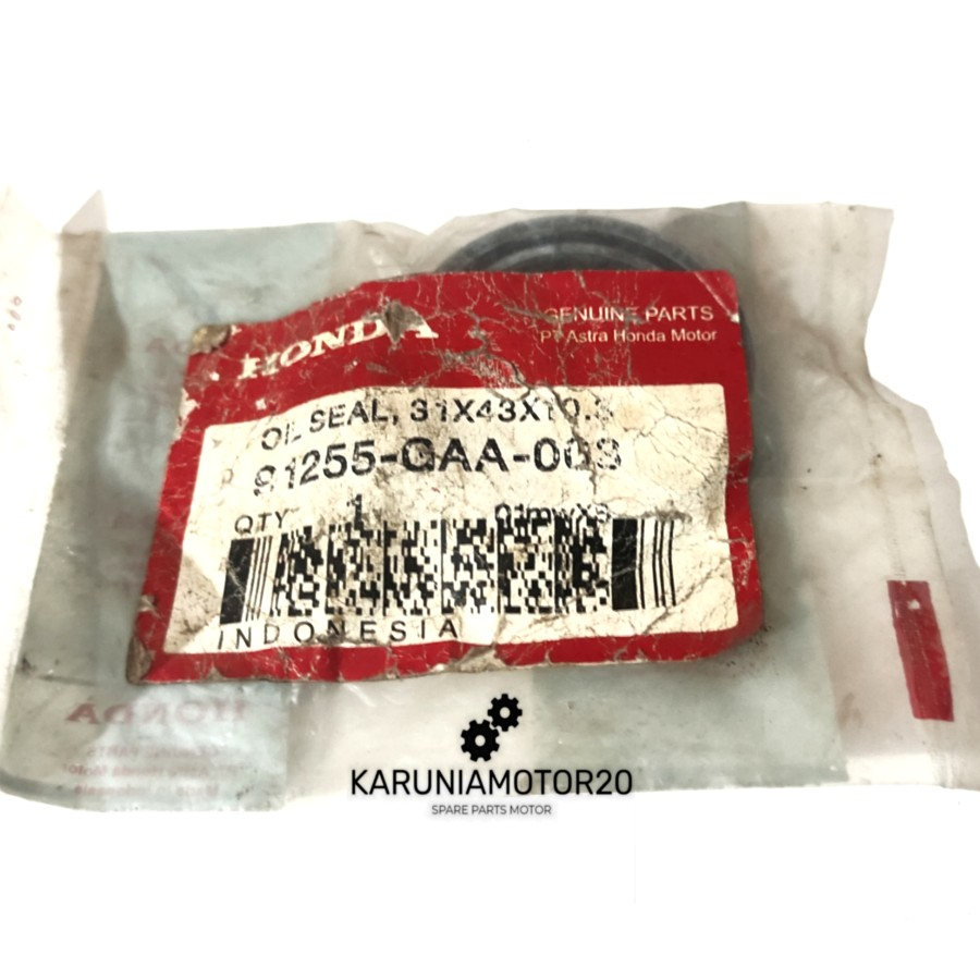 Seal Shock Depan 31X43X10.3 Original AHM NOS 91255-GAA-003