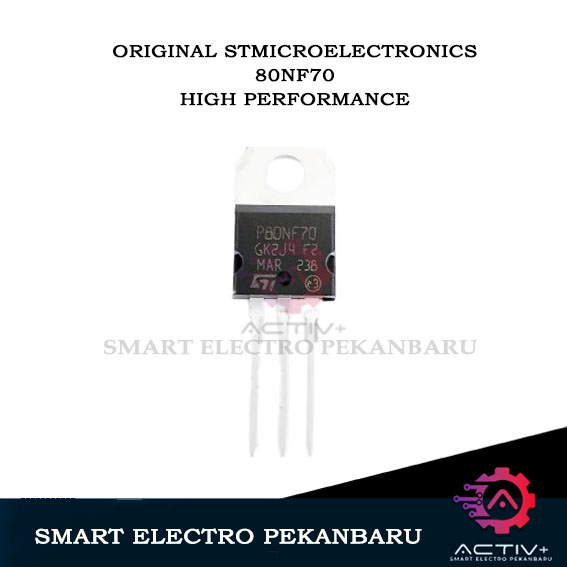 ORIGINAL MOSFET P80NF70 STMICROELECTRONICS 80NF70 ASLI ORI 80NF 70 MERK ST MOSFET ST P 80NF70 TRANSI