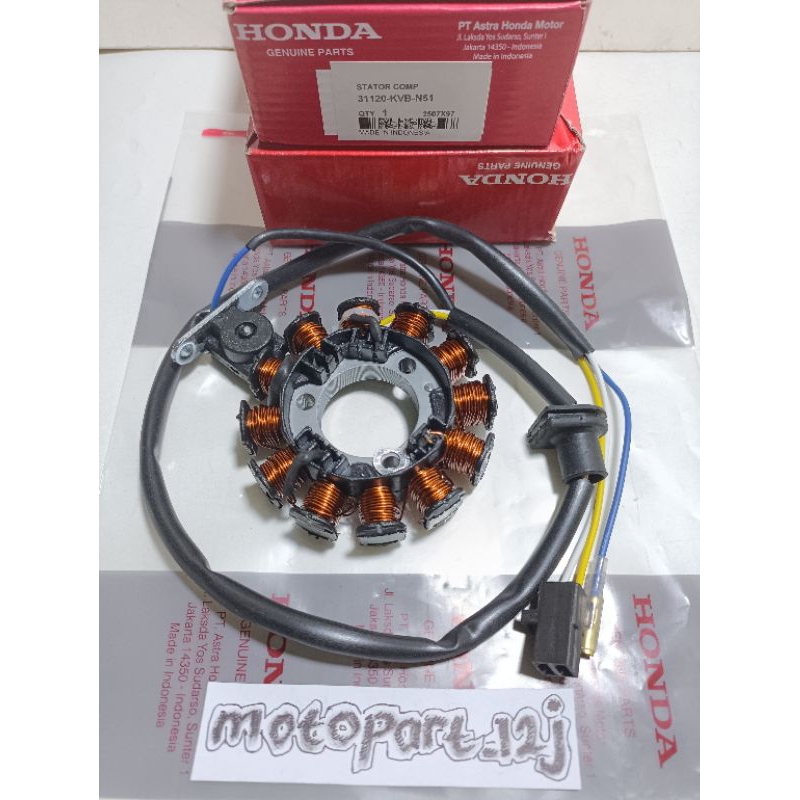 Spull Stator Assy (KVB) Honda Vario 110 karbu Vario lama Vario CBS Vario techno karbu asli Ori