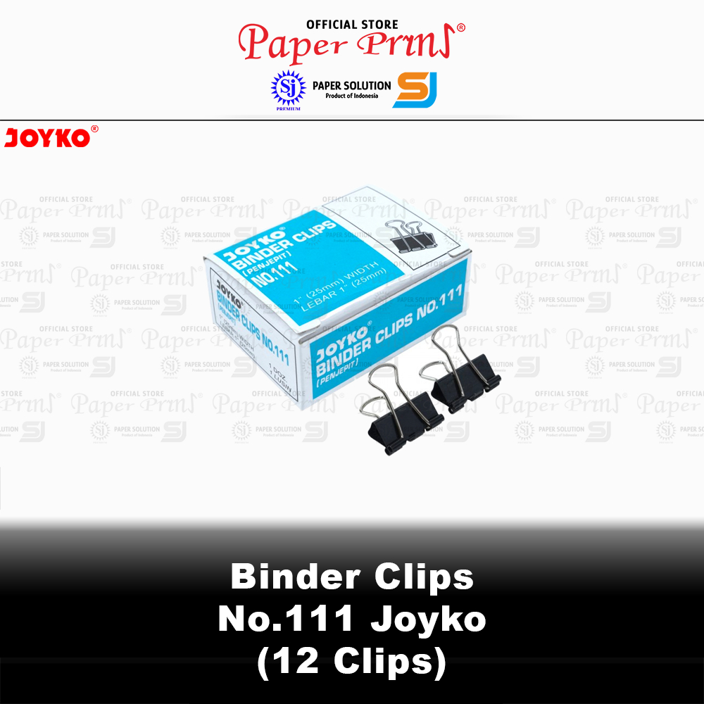 

Binder Clip 111 - Box Kecil isi 12 Clips