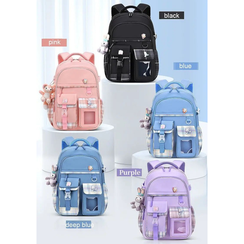 BTM STORE_Ransel wanita Remaja Perempuan Populer Virall Terbaru Korean style Murah Mewah Backpack Tas Sekolah SD SMP SMA SMK