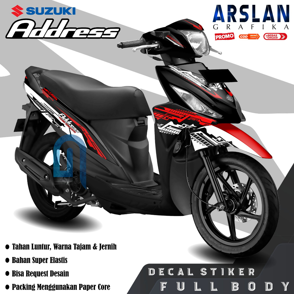 Decal Suzuki Address Full Body Stiker Suzuki Address Full Body Variasi / Desain HITECH