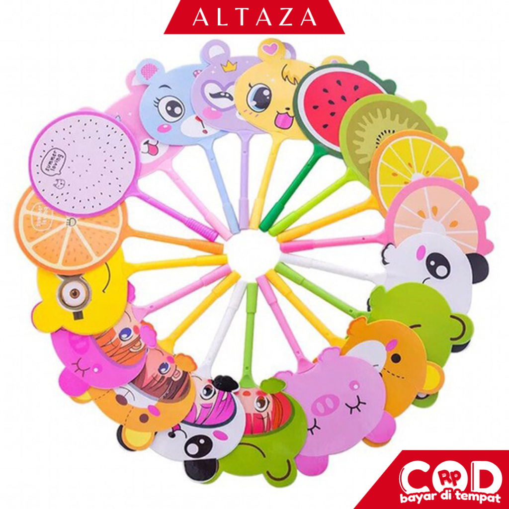 

ALTAZA COD [1] Pena Kipas Motif Lucu Animal & Buah Pena Kipas Karakter Pena Murah U09