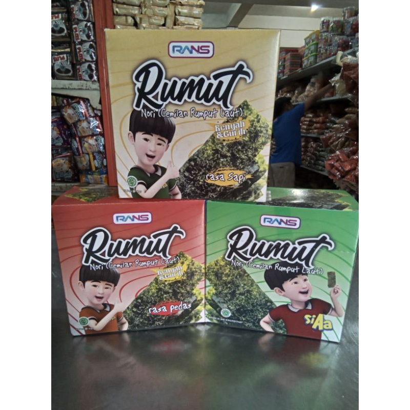 

Rumut rumput laut 4 gram ( 12 pcs)