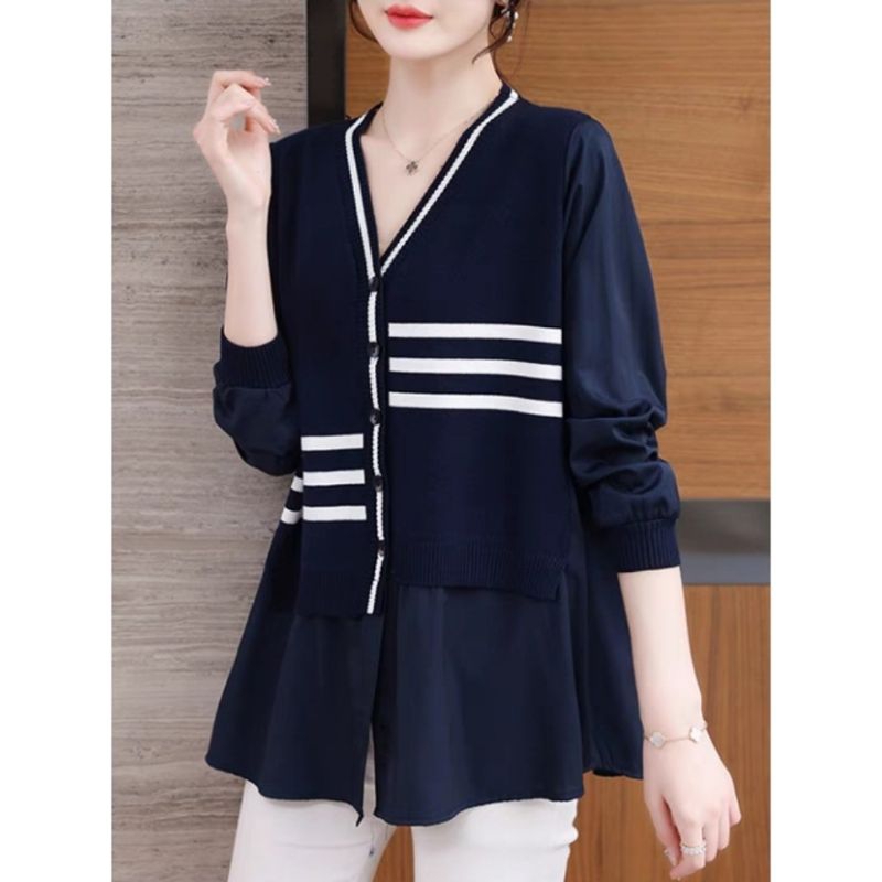 #811C Blouse Katun Silk Mix Rajut , Atasan Wanita Import , Baju Wanita