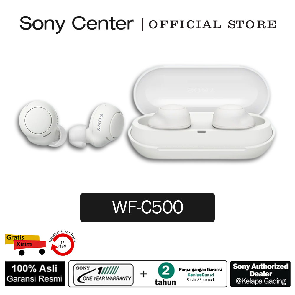 SONY WF-C500 Headphone Nirkabel / WF C500 Truly Wireless Headphones - White . Garansi Resmi