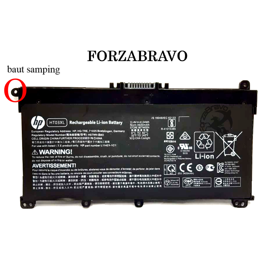 Battery Baterai Hp 15s-fq2503tu 15s-fq2705tu 15s-fq HT03XL Original