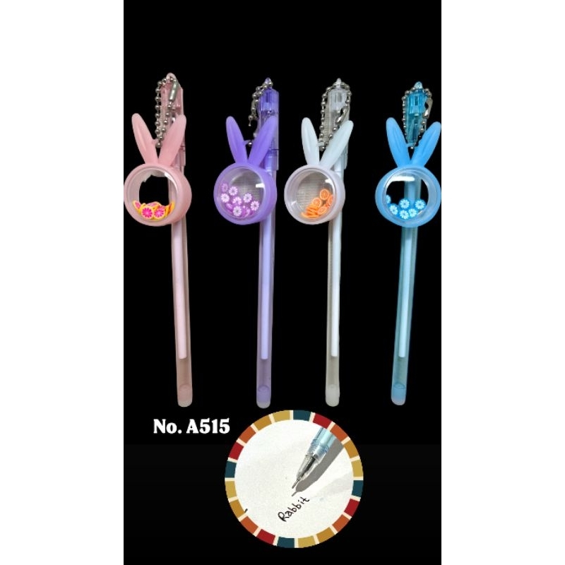 

Pulpen gel fancy karakter kepala rabbit terlaris