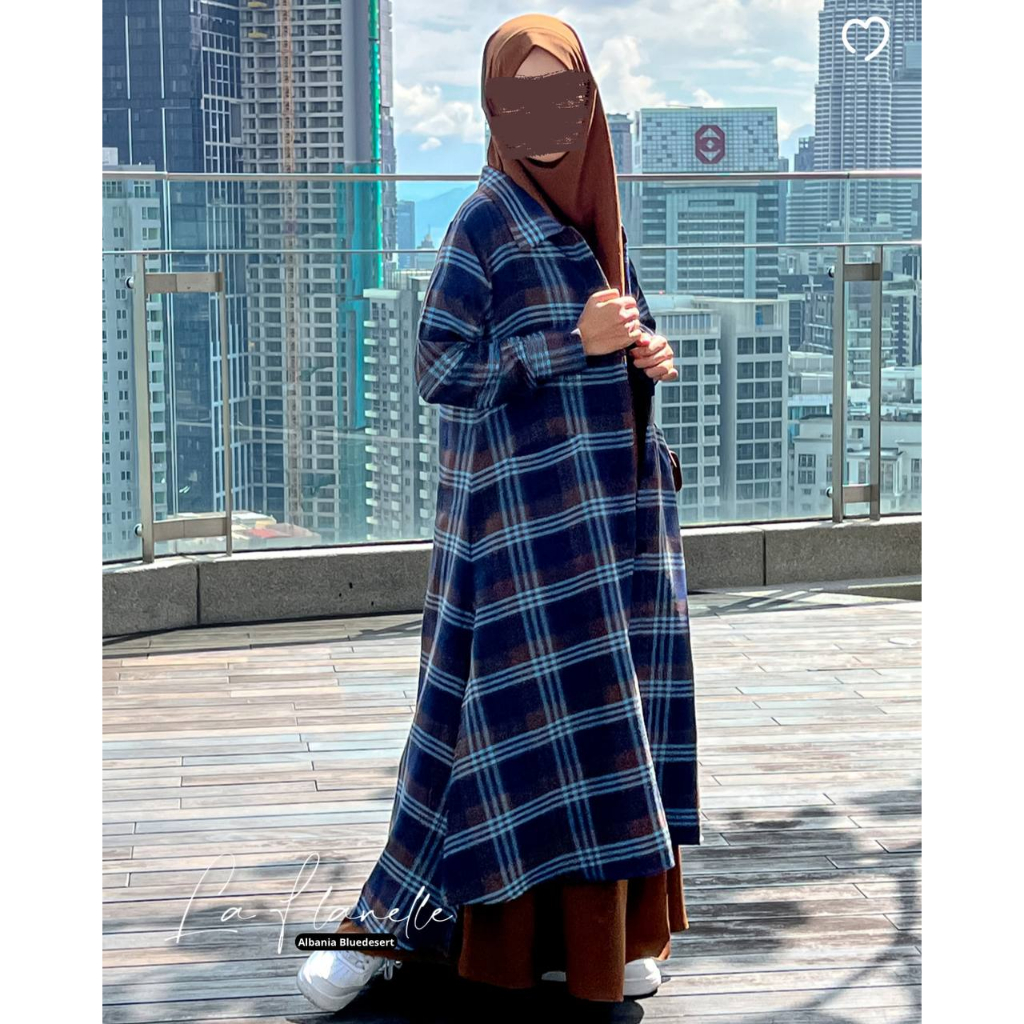 SALE ❗❗❗LA FLANELLE GAMIS SET OUTER BY MAHIRA INDONESIA