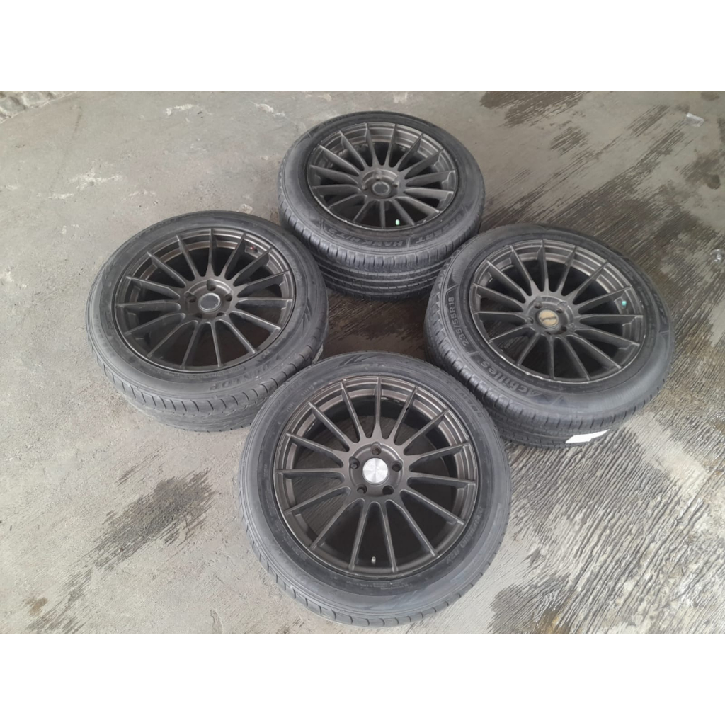 VELG BEKAS MOBIL RACIN RS RING 18 HOLE 5X114 PLUS BAN