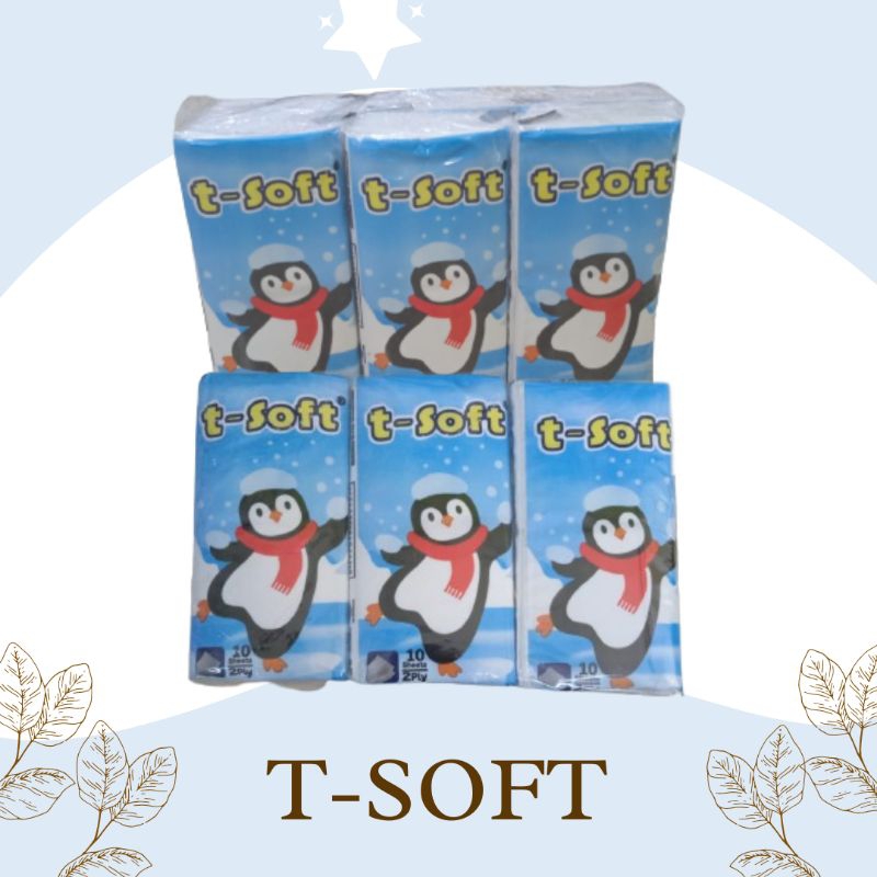 Tissue T-Soft Pocket Tissue T-Soft Saku Isi 6 Pcs