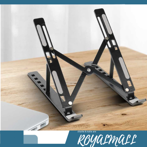 Laptop Stand Riser Foldable Adjustable Aluminium / Stand Holder Meja Penyangga Dudukan Alas Bracket 