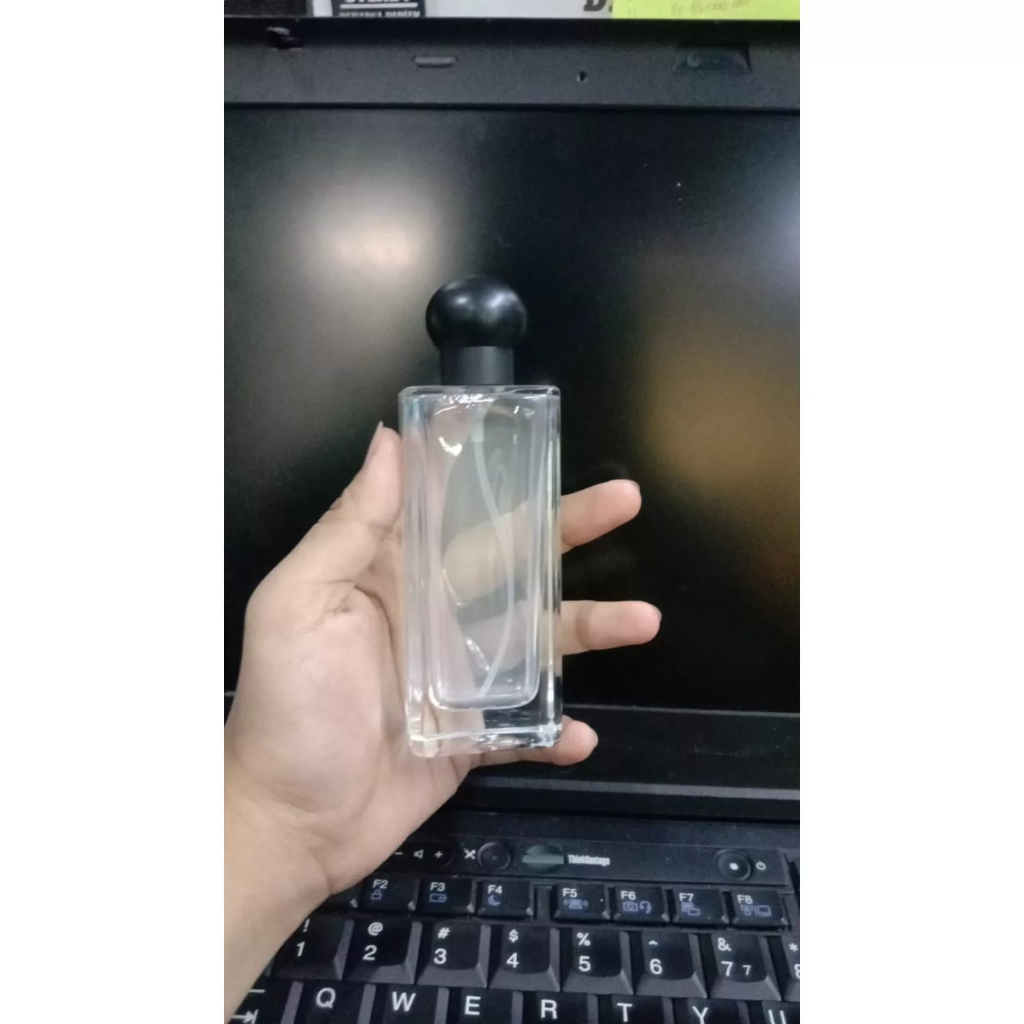 Botol Parfume kaca Reffil Jomelone drat 30ml tutup hitam