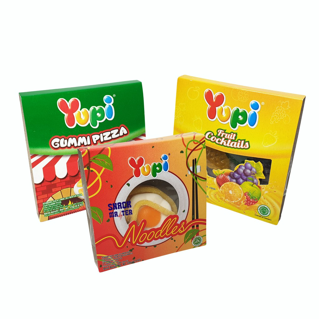 

Yupi Display Bag - Netto 23 gr (Yupi Pizza / Yupi Noodle / Yupi Cocktails) XD