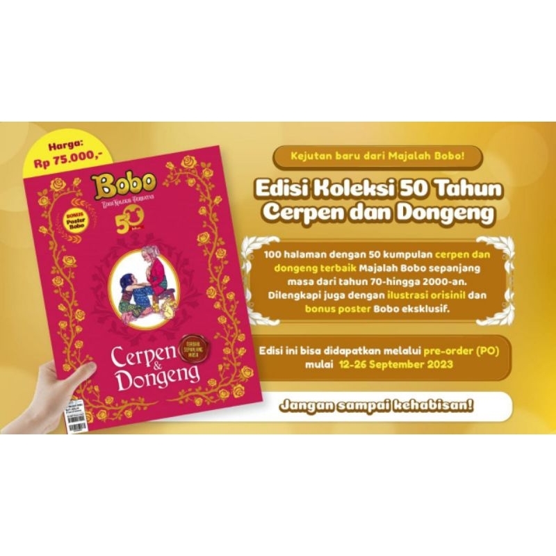 MAJALAH BOBO 50 TAHUN EDISI KHUSUS CERPEN
