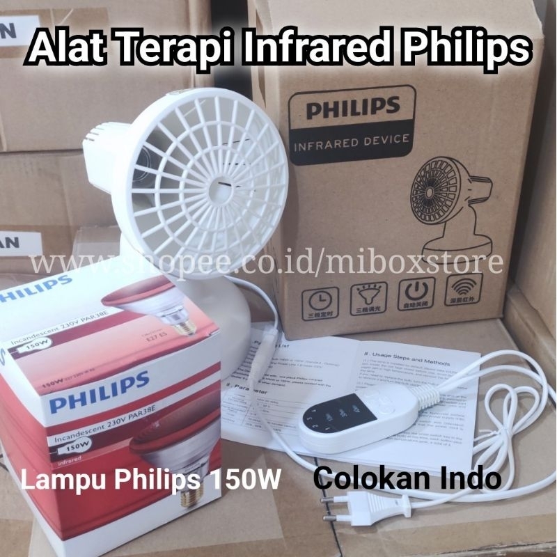 NEW Lampu Terapi Infrared Philips Alat Fisioterapi Infra Red 150 Watt