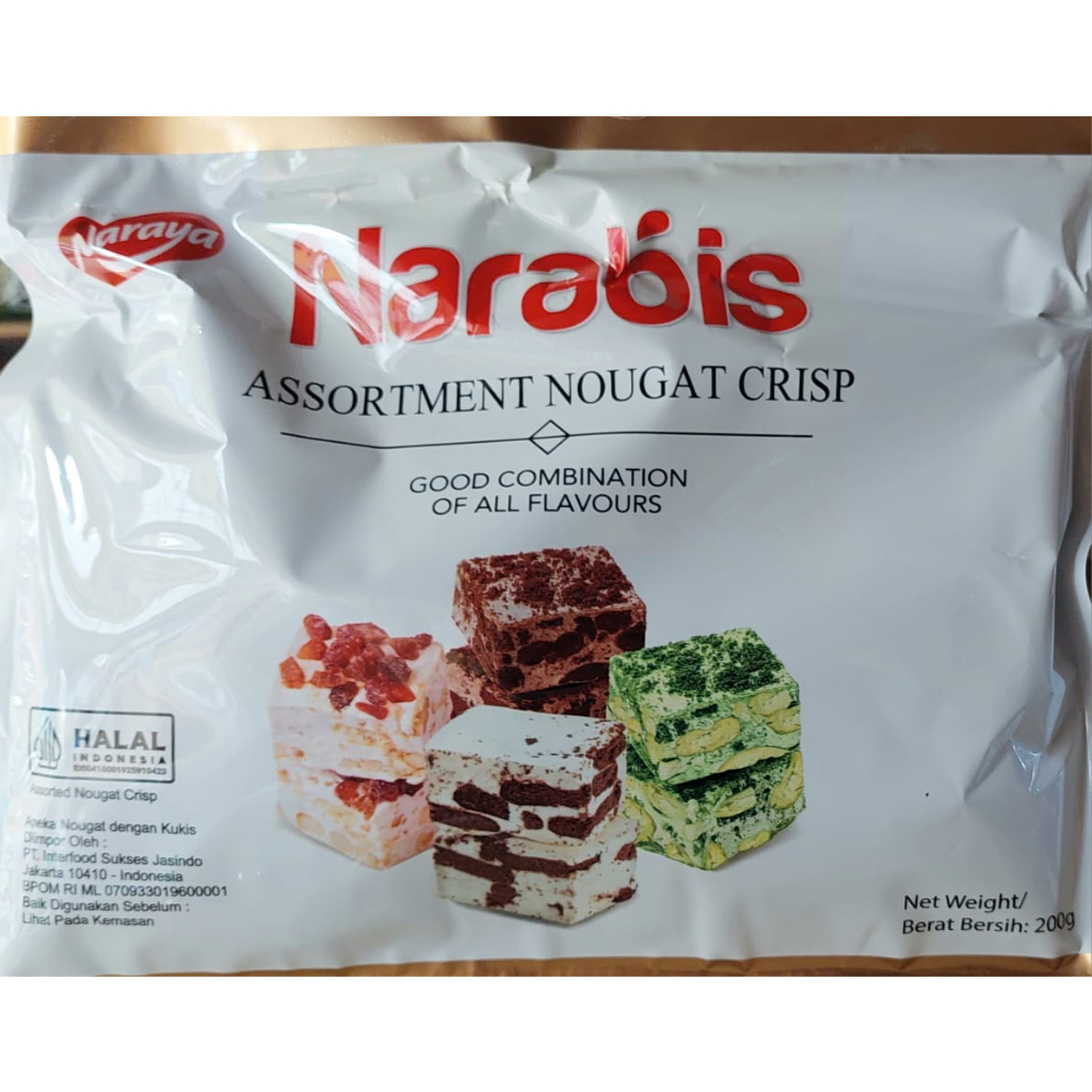 

PROMO Naraya Narabis Assortment Nougat Crisp Nougat Kacang Aneka Rasa 200gram (BESAR)