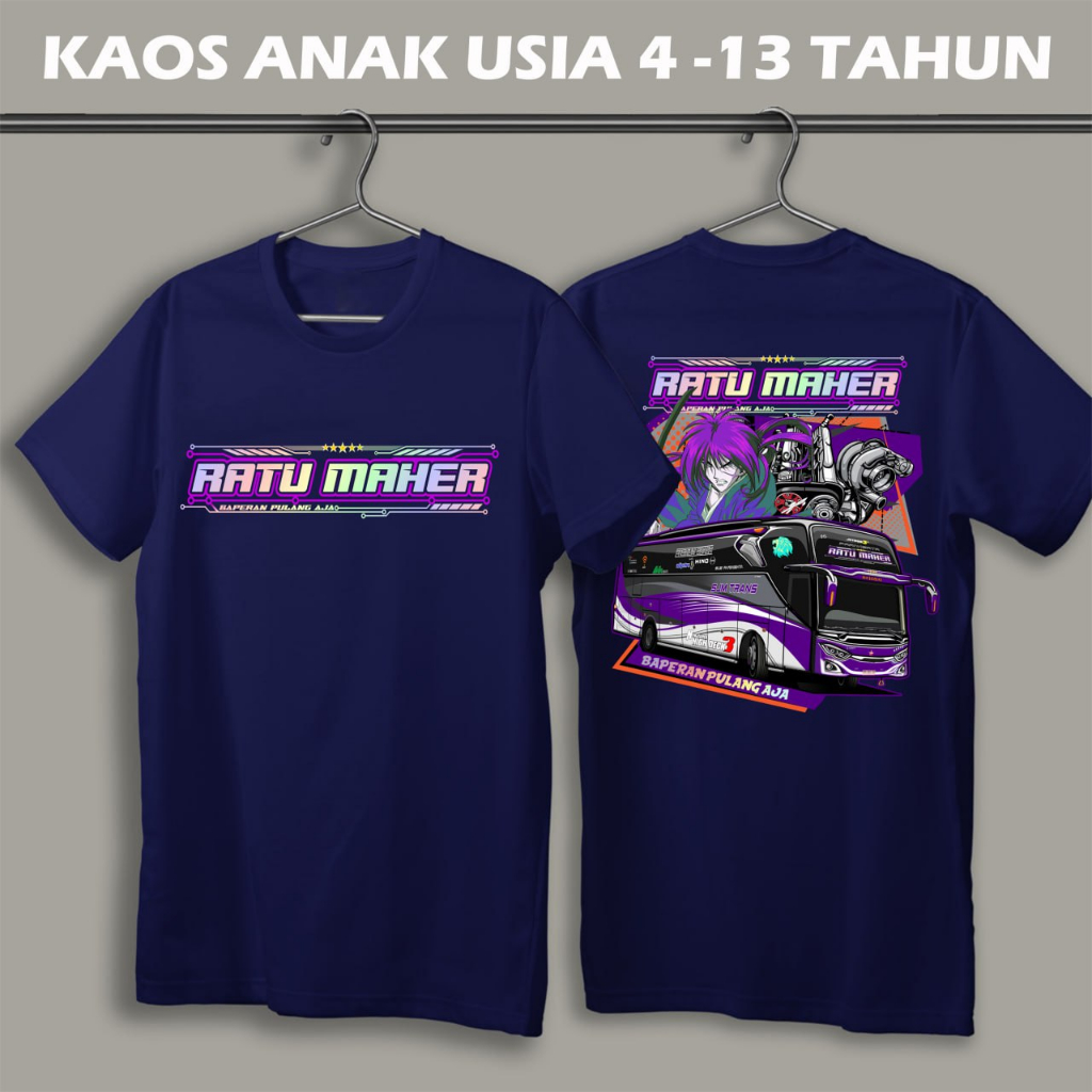 KAOS DISTRO ANAK BUSMANIA RATU MAHEER USIA 4 5 6 7 8 9 10 11 12 13 THN LAKI LAKI PREMPUAN