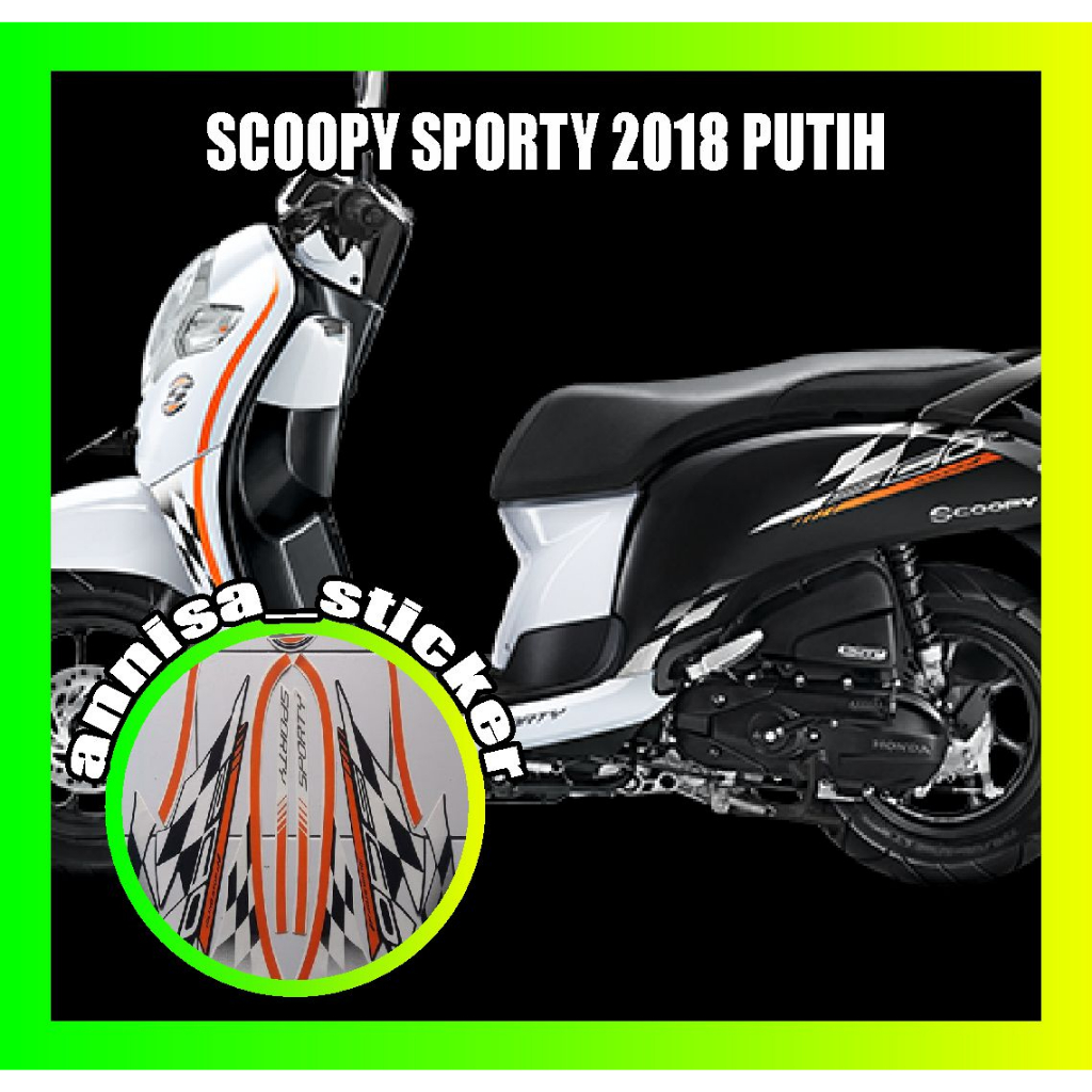 striping lis scoopy sporty 2018 putih