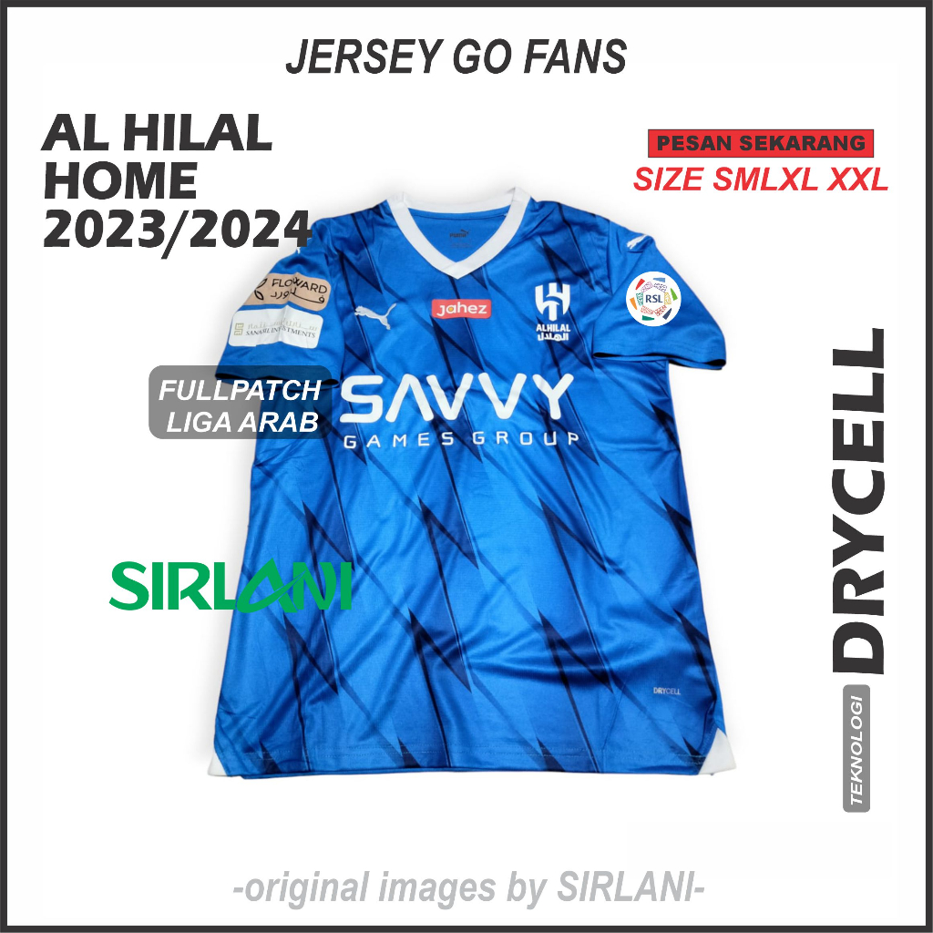 JERSEY AL HILAL HOME NEW 23/24 JERSEY BOLA AL HILAL