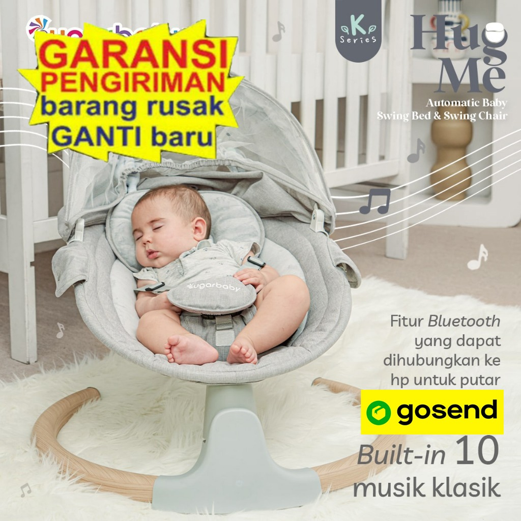 Sugar baby HUG ME Automatic Baby Swing BED & Sugar Baby Hug Me K-SERIES Automatic Baby Swing BED/ Ay