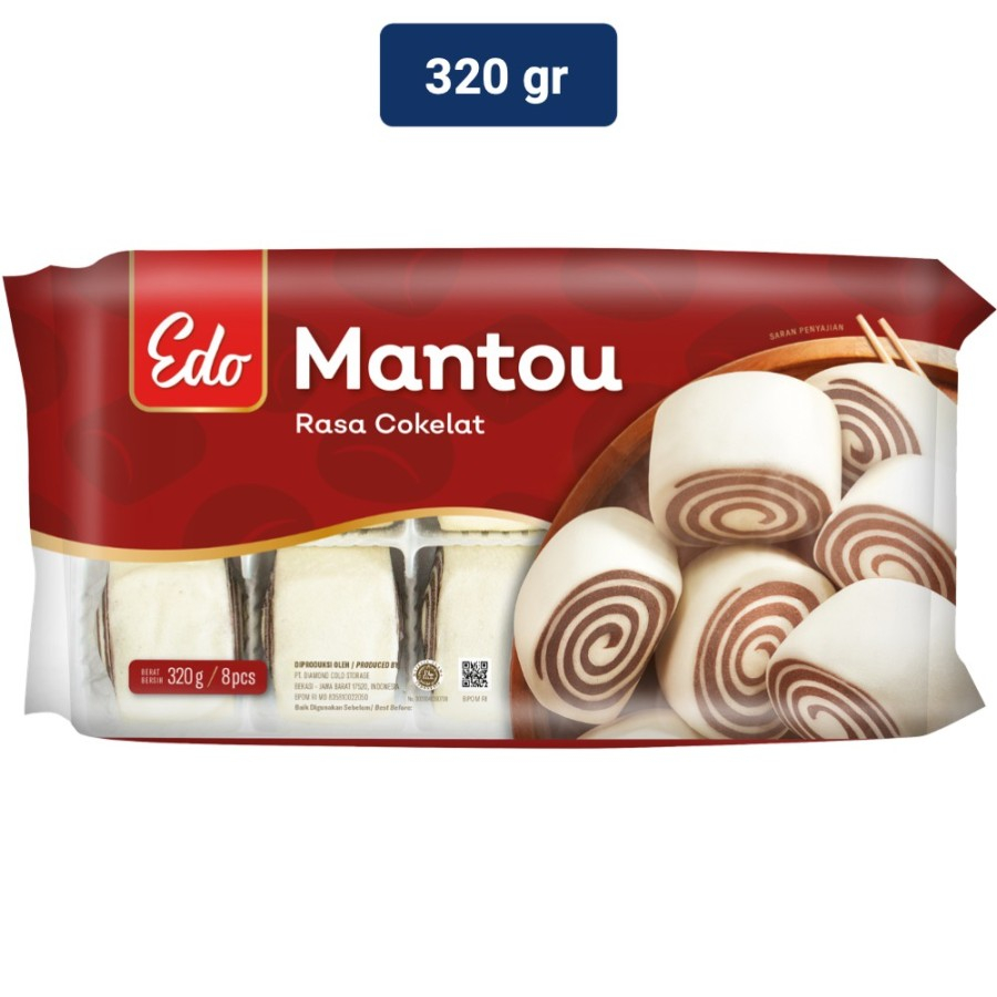 

Edo Mantou Choco / Roti Mantau Selai Coklat Kukus & Goreng 320 Gr