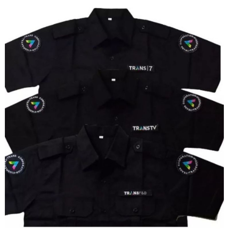 BAJU TRANS TV KEMEJA TRANS TV SERAGAM DINAS TRANS TV PENDEK TANGAN