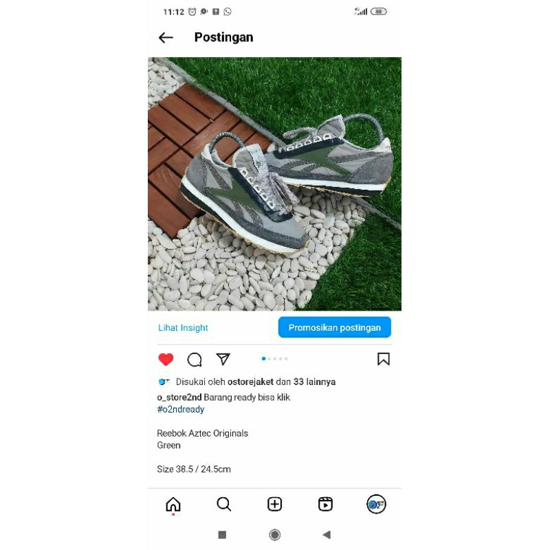 Reebok Aztec Green Originals