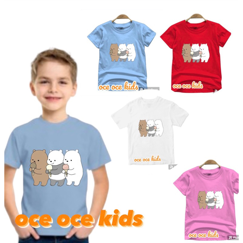 ( KAOS ANAK 2-10 TAHUN ) KAOS ANAK WE ARE BEARS UNISEX/KAOS ANAK WE ARE BEARS /KAOS DISTRO ANAK/BAJU