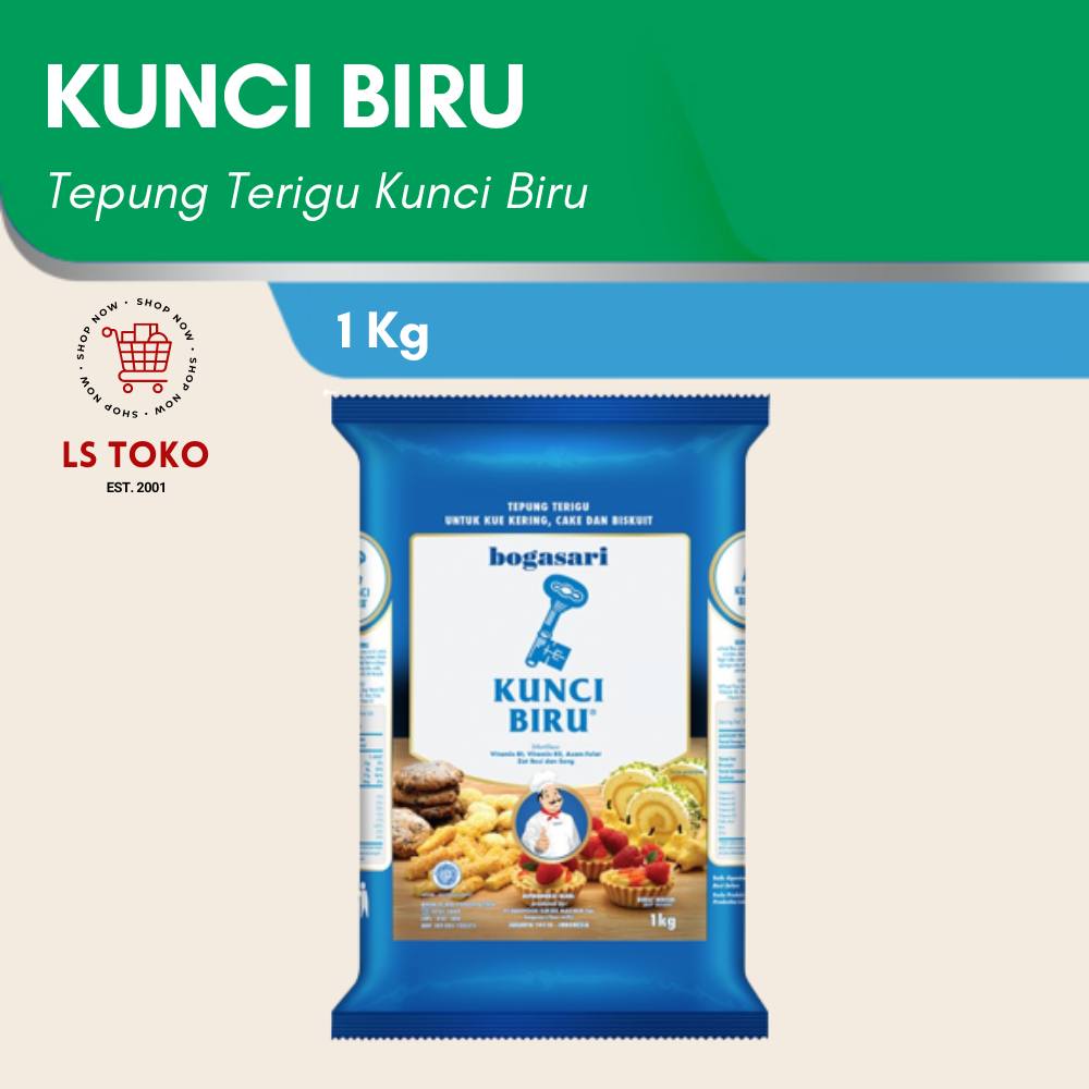 

Tepung Terigu Segitiga Biru Kunci Biru Premium 1kg