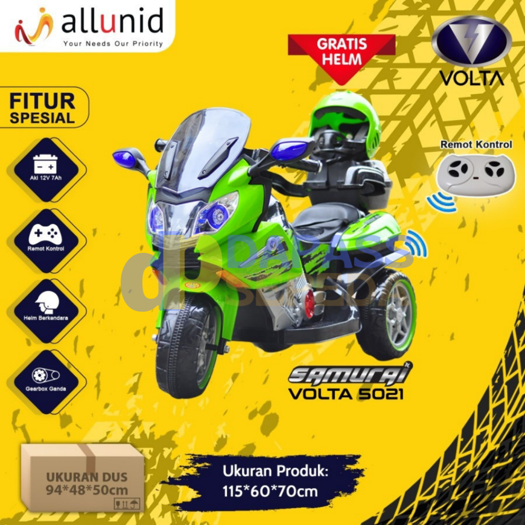 MOTOR ANAK AKI VOLTA SAMURAI 5021 REMOTE+HELM