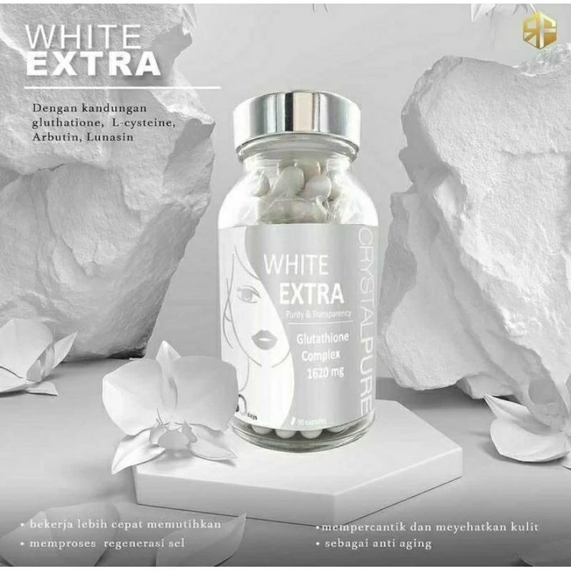 WHITE EXTRA CRYSTAL PURE ISI 30 KAPSUL PEMUTIH BADAN
