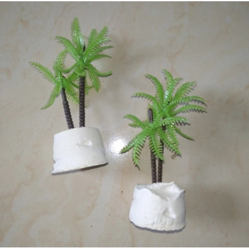 Bunga mika size S ±5-7cm ecer @ 1pcs tanaman plastik sintetis hiasan aquarium