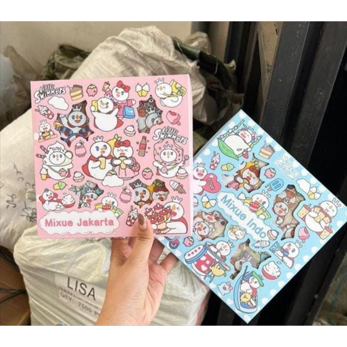 

CLAIYDREAM STICKER MIXUE | STIKER 1 BOX ISI 100PCS - BIRU